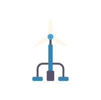 Wind turbine generating clean energy from wind power vector