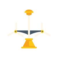 Small wind turbine generating clean energy using wind power vector