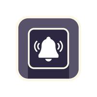 Notification icon showing ringing bell for alerting user vector