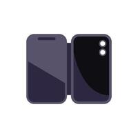 Modern foldable smartphone displaying blank screen vector