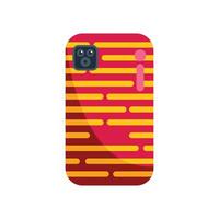 Smartphone showing stylish protective case design with camera lens opening vector