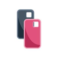 Two phone cases lying on top of each other vector