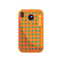 Modern smartphone with camera and patterned case illustrating mobile photography vector