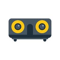 Stereo speaker blasting music icon showing sound waves vector