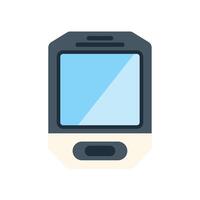Modern smart watch showing blank screen displaying time vector