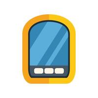 Minimalist icon of a mobile phone showing a blue screen vector