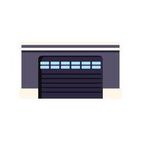 Modern garage door is closing on a building facade vector