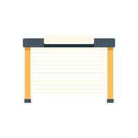 Automatic garage door closing from top in flat style vector