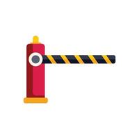 Automatic boom barrier blocking access to private parking vector