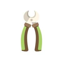 Green garden secateurs for cutting branches and twigs vector