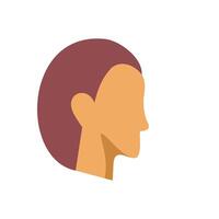 Human head showing profile view in minimalist style vector