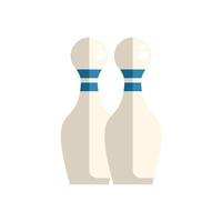 Two bowling pins standing tall and ready to be knocked down vector