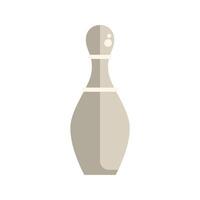 Bowling pin standing tall on white background vector