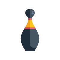 Single bowling pin standing tall on white background vector