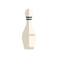 White bowling pin standing up on white background vector