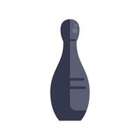 Dark grey bowling pin standing up on white background vector