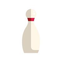Bowling pin standing on white background vector