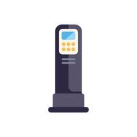 Modern parking meter machine accepting contactless payments vector