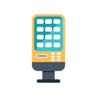 Colorful vending machine standing on white background vector