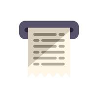 Modern flat design illustration featuring a pos terminal printing a paper receipt vector