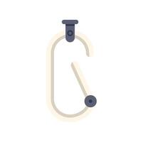 Climbing carabiner icon depicting connector using gate vector