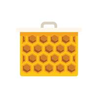 Honey extractor with honeycombs pattern processing natural sweet food product vector