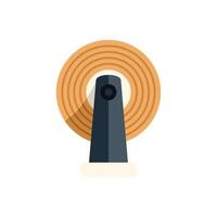 Modern smart speaker playing music with voice control feature vector