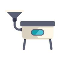 Industrial equipment processing raw material using modern technology vector