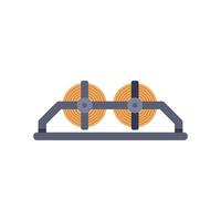 Fire hose cart holding two hoses for firefighting vector