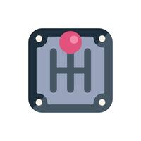 Manual gear stick showing five gears shifting pattern icon vector