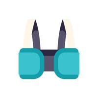 American football shoulder pads protecting player during game vector