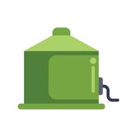 Green biogas plant producing alternative energy source icon vector