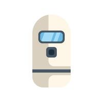 Modern bullet train front view express transportation icon vector