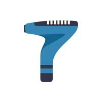 Modern handheld clothes steamer for removing wrinkles vector