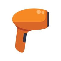 Orange handheld barcode scanner scanning barcodes vector