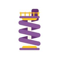 Spiral slide providing entertainment in playground setting vector