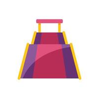 Double slide playground equipment providing fun and entertainment for kids vector