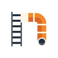 Playground slide with ladder providing fun and entertainment for kids vector