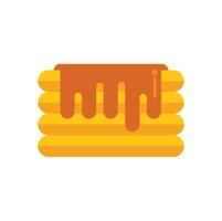 Stack of pancakes with syrup dripping down illustration vector