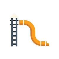 Playground slide with ladder providing fun and entertainment for kids vector