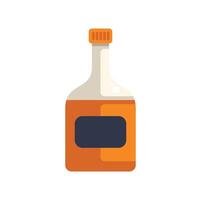 Bottle of alcohol with blank label illustration on white background vector