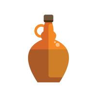 Cartoon jar with handle full of fresh honey or juice vector
