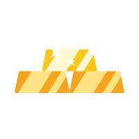 Three gold bars stacked together creating wealth vector