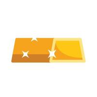 Shiny gold bar sparkling on white background vector