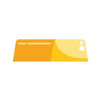 Gold bar shining representing wealth and success icon vector