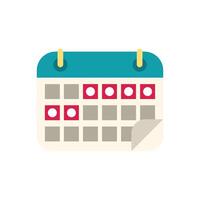 Wall calendar with marked dates indicating important meeting or event vector