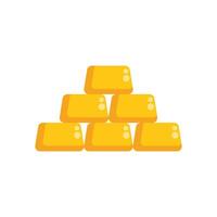 Gold bars stacked in pyramid shape representing investment and wealth vector