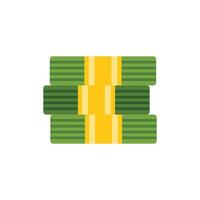 Stack of green cash bundles illustrating wealth vector