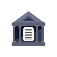 Ancient greek building with columns and inscription displaying important information vector