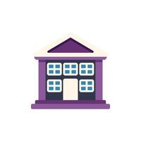 Building with columns showing government service building vector